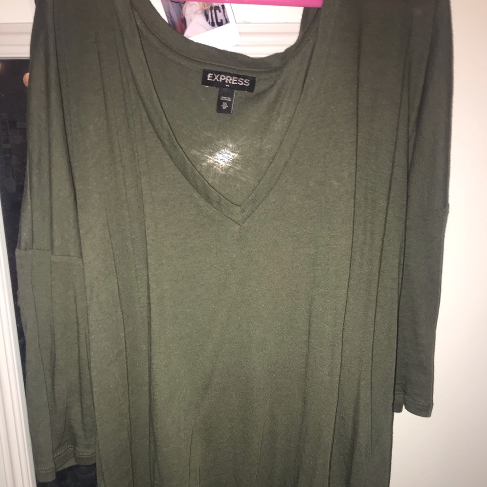 Quarter Sleeve Army Green Shirt